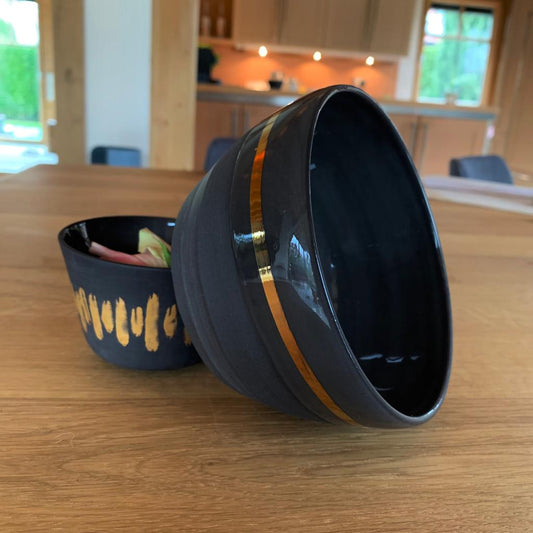 Schalen - Schale Schwarz Gold