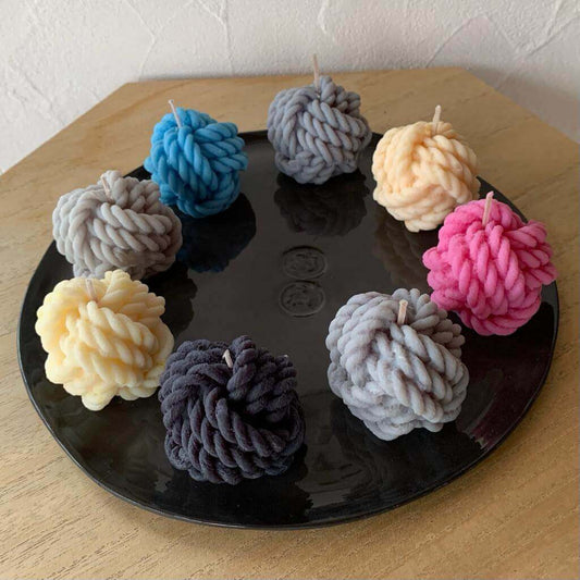 Duftkerze - Duftkerze Knoten + Schälchen klein