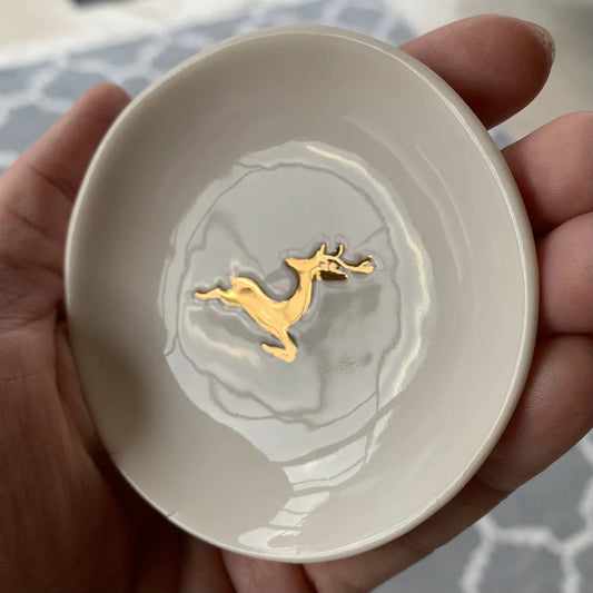 Schmuckschale - Schmuckschälchen Hirsch Grand Flüh Gold